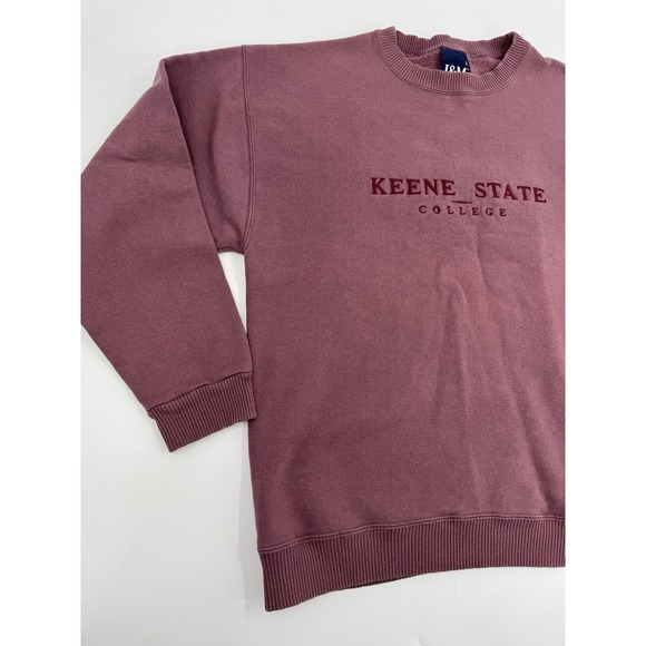 Vintage J&M Sportswear Keene State College Sweatshirt Burgundy Made in USA L - Picture 6 of 16
